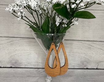 Earrings, Wood Earrings, Light Weight Earrings, Boho Earrings, Women Gift, Mother Gift,