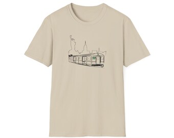 City Subway Sketch T-shirt | Train Line Illustration, Urban Transit