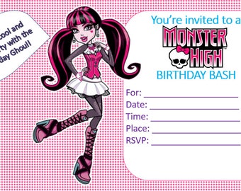 Monster High Printable Cards