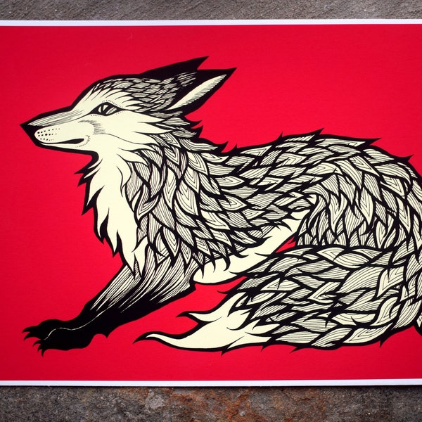 Fox fine art print UNFRAMED