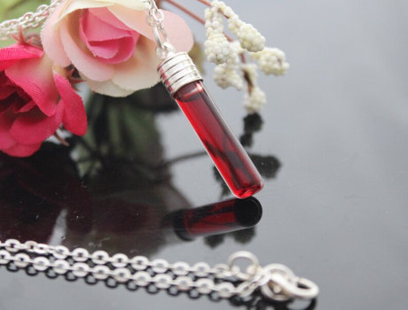 Dragons blood Vial Necklace Etsy