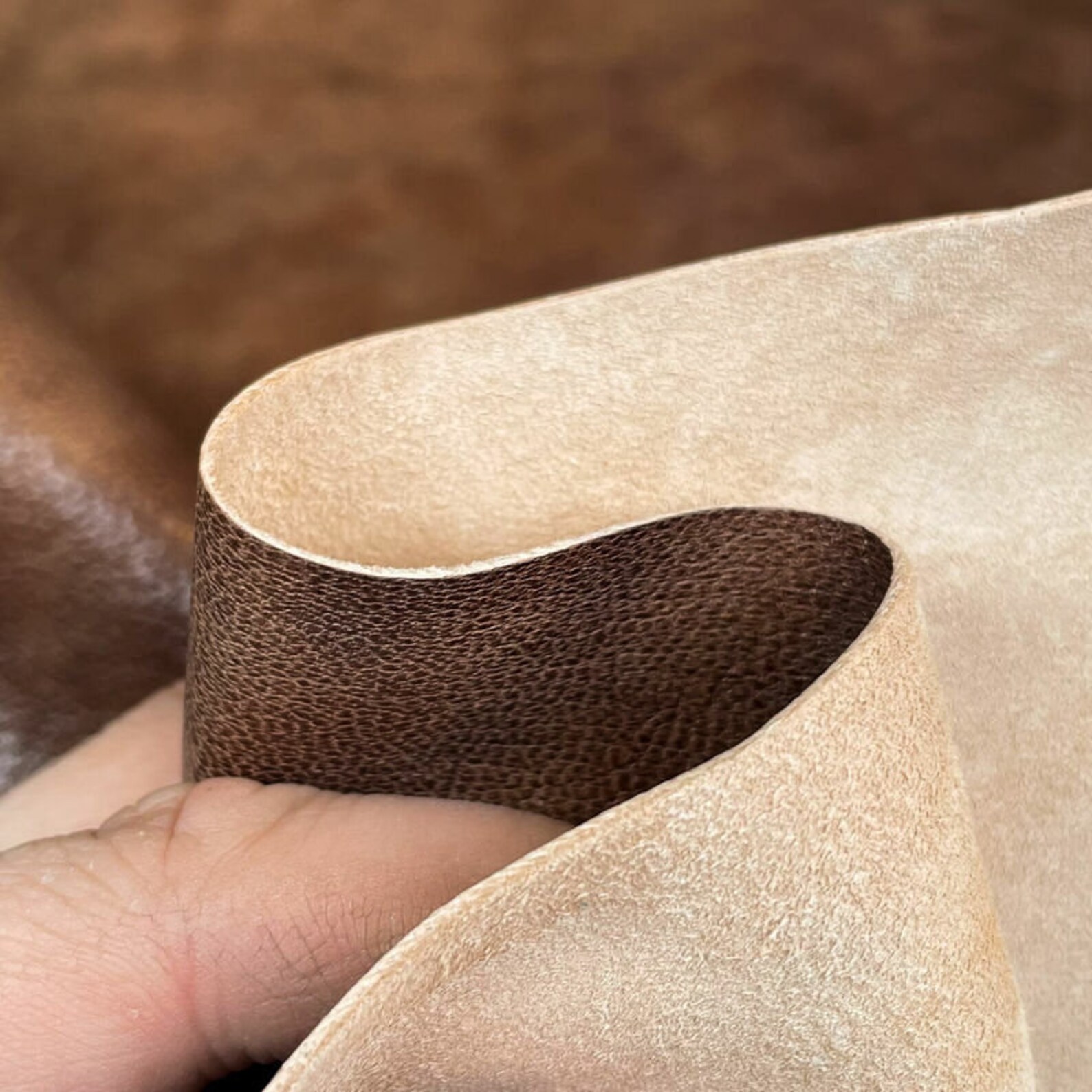 Vintage Brown Leather // Real Animal Leather For Sewing // 6 Etsy