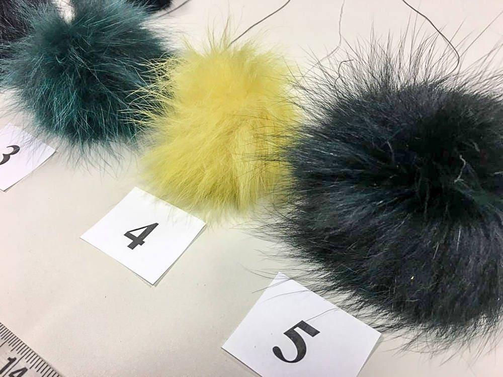 Portachiavi Mostro In Pelliccia Di Volpe Con Pom Pom - Borsa, Telefono, Auto - Magic-fur