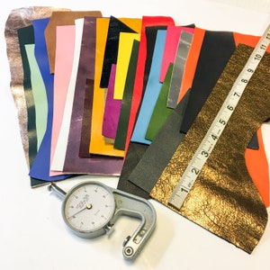 MIX Lederreste Bunte Leder Stoffstücke Vorgeschnittene DIY Lederreste Packs Echtleder Stoff Ohrring Material Napa/Wildleder/Druck Bild 8