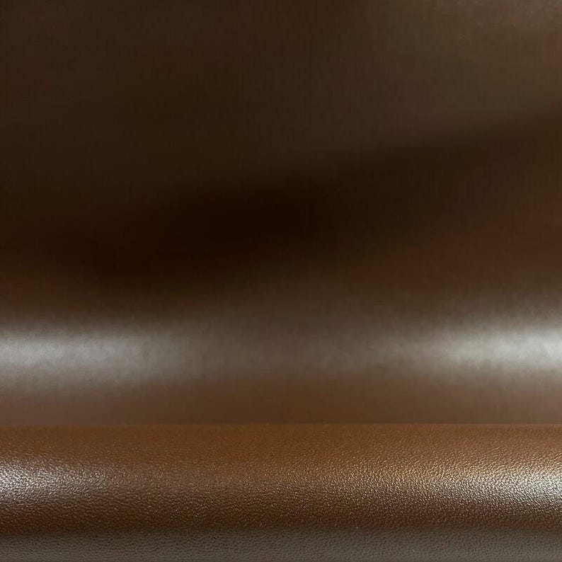 Brown Leather // Real Animal Leather // Shiny Sewing Material // 4.5 - 6 sqft // 0.44 - 0.61 m2 // Potting Soil, 1163, 0.9mm/2.25oz image 3