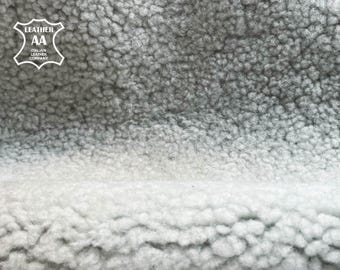 本物のラムスキンレザー、天然シアリングラムハイド、グレーのソフトレザー生地、両面ラムスキンレザー素材、WILD DOVE、552、1.5 mm