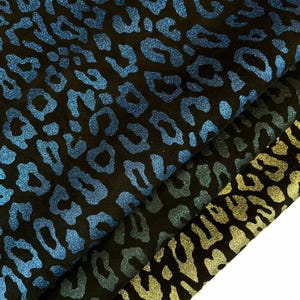 Cuero brillante con estampado de leopardo // 4-6 pies cuadrados // Patrón de leopardo brillante // Piezas de cuero animal real // LEOPARDO BRILLANTE 1267, 1 mm / 2.5 oz