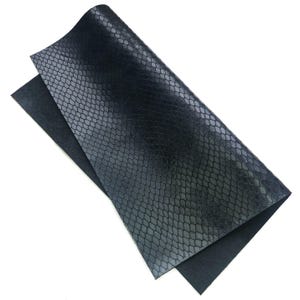 Calf Leather Sheets || Black Cow Leather Pieces || Indigo Blue Textured Pieces || Sizes from 5x5 inches to 18x24 inches image 7