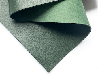 Dark GREEN leather sheets 6x6/8x10/12x12/12x18 inch Genuine Leather Pieces 2.25oz/0.9mm Natural Deep Green Leather scraps KOMBU GREEN 590