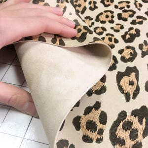 Jaguar Print Genuine Sheep Leather Hides Leopard Animal Skin for crafting, Natural fabric material JAGUAR, 732 2.5 oz image 5