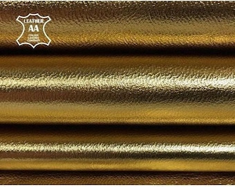 GOUDleer metalen stukken Schapenvel om te naaien PUUR GOUD 569, 1,75 oz knutselmateriaal van echt leer Natuurlijke dierenhuid