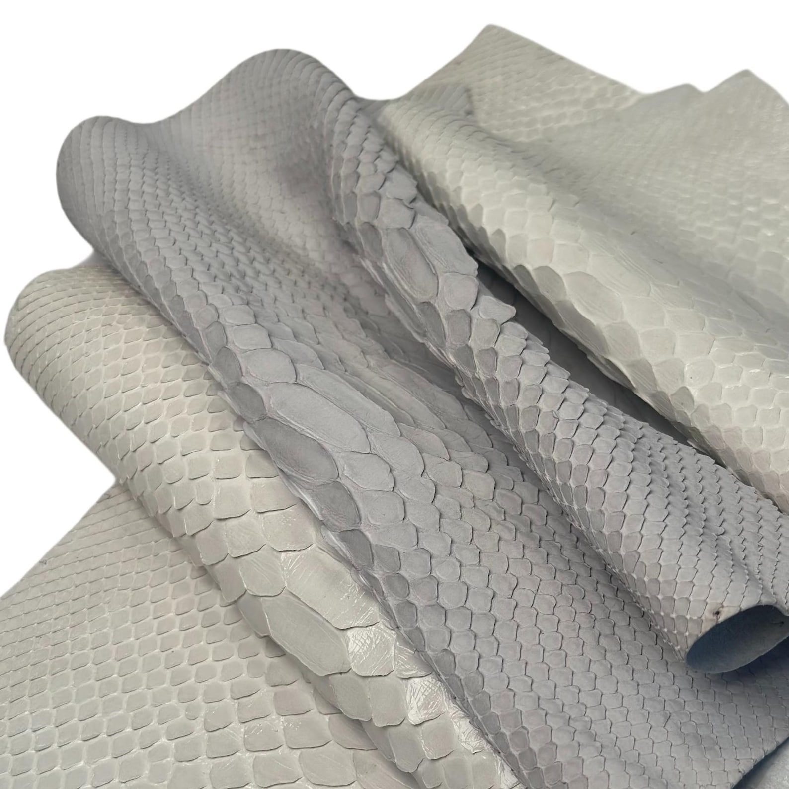 White Python Leather Scraps 80g (2.8oz) Real Snake Skin Pieces, Thin ...