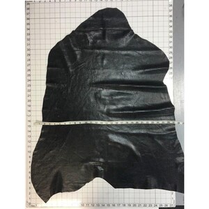 BLACK textured leather hides, Thin Metallic Sheep skin sheets Scaled lambskin PLAID BLACK 793, 1.25oz Genuine sewing leather geometric print image 10