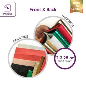 NEW Xmas theme leather sheets Real leather pieces for DIY Christmas theme fabric Real leather material Shiny leather pieces for handcrafting image 4