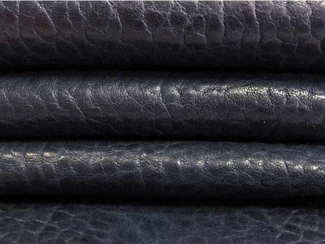BLUE Leather Textured Leather Denim Blue Sheep Sheets ROUGH - Etsy