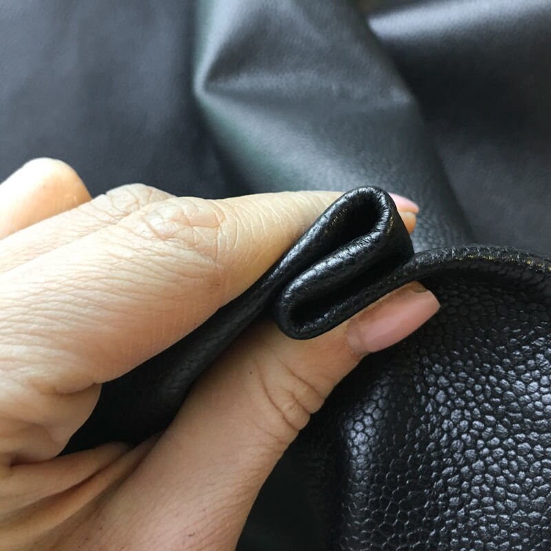 Textured BLACK Leather Sheets // Real Pebbled Leather Fabric// Genuine  Leather Hides for Sewing //BUMPY BLACK 846, 2oz/ 0.8 Mm -  Singapore