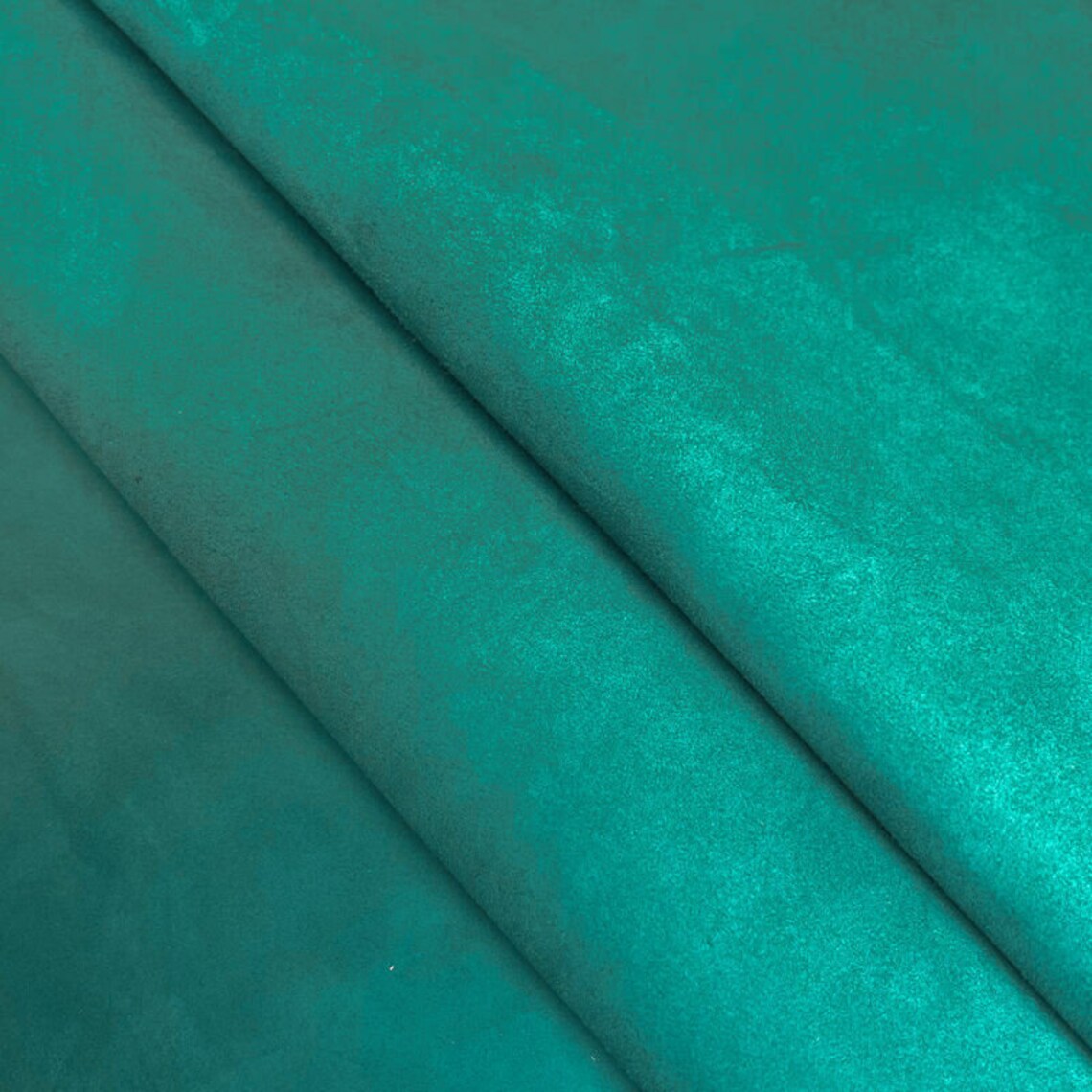 Aqua GREEN Suede fabric // 3 4 sqft // 0.29 0.39 m2 // Etsy