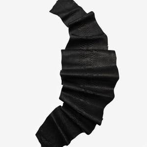 Matte Black Python Hides Genuine Snakeskin Leather Real Scale Texture 0.7-0.8mm/1.75-2oz Black MATTE PYTHON