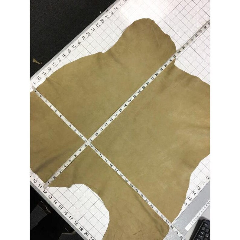BEIGE Green Suede Leather// Genuine Sheep sheets for sewing //Velour leather hides //Natural Leather material //LARK 702, 0.6 mm/1.5 oz image 10