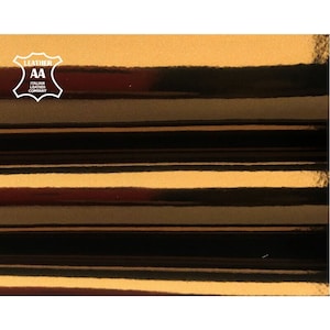 Shiny Bronze Leather // Metallic Bronze Leather Hides // Shiny Sheepskin Material // High Quality Italian Bronze Mirror 976 0.9 mm / 2.25 oz