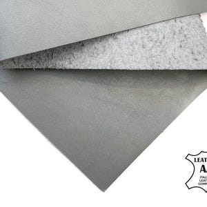 Fogli classici in pelle di vitello grigia 6x6 / 8x10 / 12x12 / 12x18 / 18x24 // Vera pelle di vitello spessa // Tessuto morbido con texture vintage // 1,2 mm/3 oz