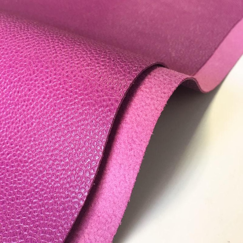 Purple Pebbled Leather Hides //Genuine Violet Sheep skins //Textured Dark Pink Lambskin Leather pieces// PURPLE WINE 823, 0.8mm/ 2.oz image 4