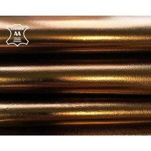 BRONZO Metallico Piccola Pecora Nascondi Vera Pelle Foglio di Oro Scuro Agnello 568, Pezzi di Pelle di Rame da 2,5 once, BRONZO METALLICO, 568, 0,8 mm