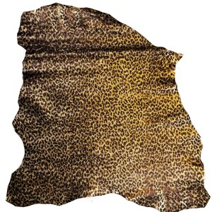Textured Leopard Print Leather Hides// Genuine Lambskin Leather Hides //Choose Your Color //CRUNCHY LEOPARD MIX 1.0 mm / 2.5 oz image 8