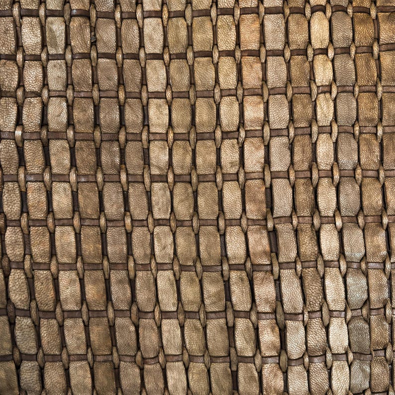 Braided Brown Lambskin Leather 39 x 24 in or 20 x 24 in Sheets Thick Rectangle Leather Unique Laser Cut Sheepskin ~1mm/2.5oz image 6