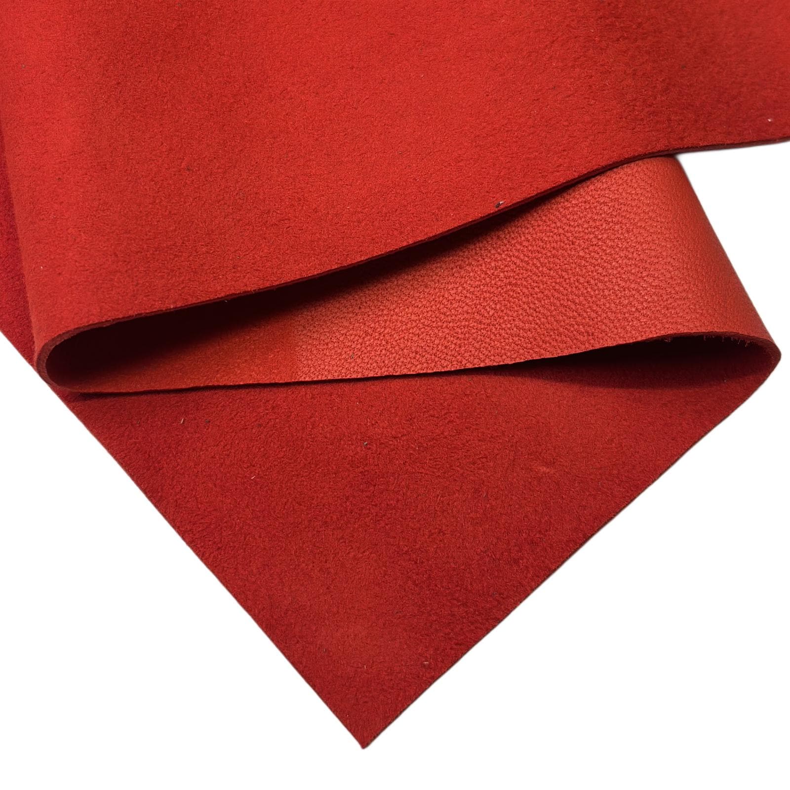 Red Suede Pattern RED Suede Leather Pieces 6x6 / 8x10 / 12x12 / 12x18 2oz/0.8mm Bright ...