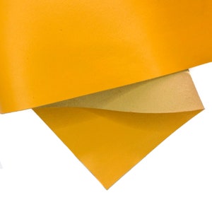 Felgele leren vellen 6 x 6/8 x 10/12 x 12/12 x 18 inch stuk natuurlijk leer 1,75 oz/0,7 mm PRIMROSE GEEL 758 Kwaliteitsresten