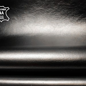 BLACK leather Genuine sheep skin sheets leather pieces BLACK PHANTOM 515 2 oz // Choose Your Size // Real leather hide Black material