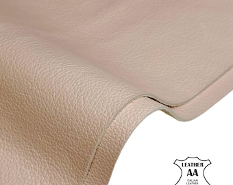 Light Pink Leather Cowhide Pebbled Leather Thick 6x6 / 8x10 / 12x12 / 12x18 Sheets 1.7-1.8 mm (4.25-4.5 oz) Blush 1711
