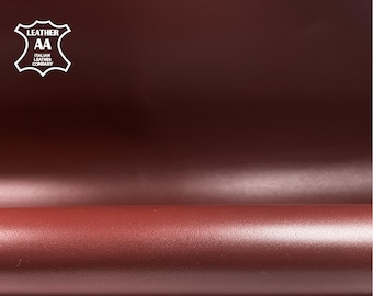 Dunkelrotes Lammleder 2 - 2 m² | 0.9mm | Glänzendes Leder zum Nähen, für Kleidung und zum Basteln - SUN DRIED TOMATO 363