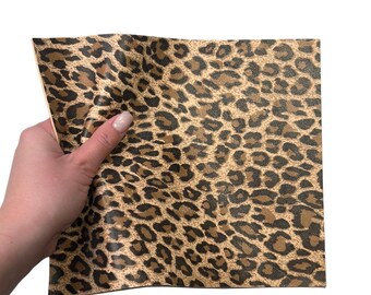 Leopard Leather Sheets 6x6