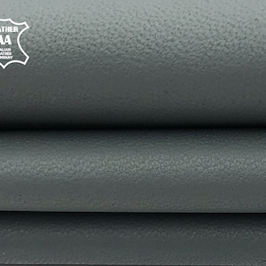 グレー本革皮 // 薄手ラムスキン素材 // マットレザーピース // 裁縫用品 // マットグレーラムスキン 564 0.5 mm/1.25 オンス