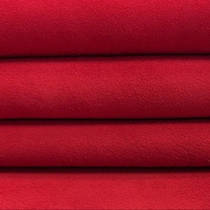 Red Suede Leather // Real Animal Leather For Sewing // Deep Red Velour Fabric // Italian Quality // Bright Red 612, 0.9mm/2.25oz