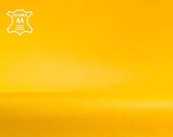 Bright Yellow Leather Hides 5, 6, 7 sqft Real Animal Leather Thin 0.8-0.9mm//2-2.25oz CEYLON YELLOW, 1414