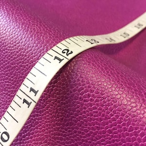 Purple Pebbled Leather Hides //Genuine Violet Sheep skins //Textured Dark Pink Lambskin Leather pieces// PURPLE WINE 823, 0.8mm/ 2.oz image 3