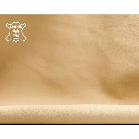 Beige Thin Real Leather Hides Aniline Leather The Most Natural Fabric Highest Quality Grade PISTACHIO SHEL 1118 / 0.5 mm/ 1.25 oz
