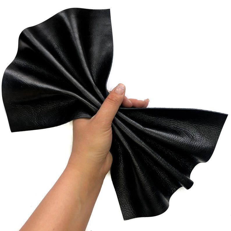 Calf Leather Sheets || Black Cow Leather Pieces || Indigo Blue Textured Pieces || Sizes from 5x5 inches to 18x24 inches image 6