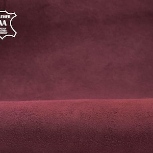 Peles de camurça vermelha Borgonha 2 - 4 pés quadrados // 0,16 - 0,4 m2 Material de veludo macio e grosso 1 mm/2,5 oz Peças de costura vinho tinto UVA VINHO 423
