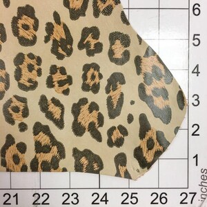 Jaguar Print Genuine Sheep Leather Hides Leopard Animal Skin for crafting, Natural fabric material JAGUAR, 732 2.5 oz image 8