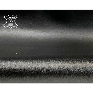 Pelli in pelle pieno fiore NERO lucido / Tessuto di vera pelle di pecora sottile / Materiale per abbigliamento morbido testurizzato nero / 8-10 piedi quadrati / AGNELLO CLASSICO,1367, 0,8 mm