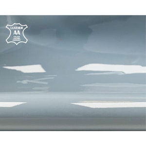 Himmelblaue Lacklederhäute // Echtes Lackleder // Hell poliertes Lammleder // Babyblauer Lackleder, 1099, 0.9mm/2.25oz