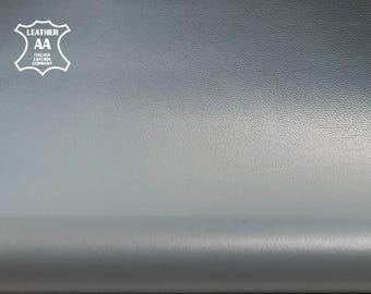 Gray Blue Leather Fabric 4 - 7 sqft Genuine Lambskin, Natural Blue Leather Material for Sewing & Crafting 1.0mm PROVINCIAL BLUE 451