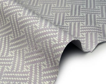 Geometric Print On Light Lavender Lambskin Thin Leather Hides 0.4-0.5 mm (1-1.25 oz) GeoLuxe 1719
