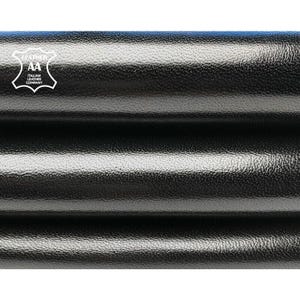 Pieles negras superbrillantes // Piezas de costura de cuero genuino // Cuero para bricolaje // Negro elegante // Negro megabrillante 945 0,8 mm / 2 oz