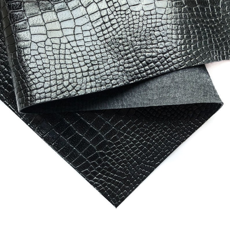 BLACK Leather Sheet 8x10in/20x25cm Leather Scraps // Etsy