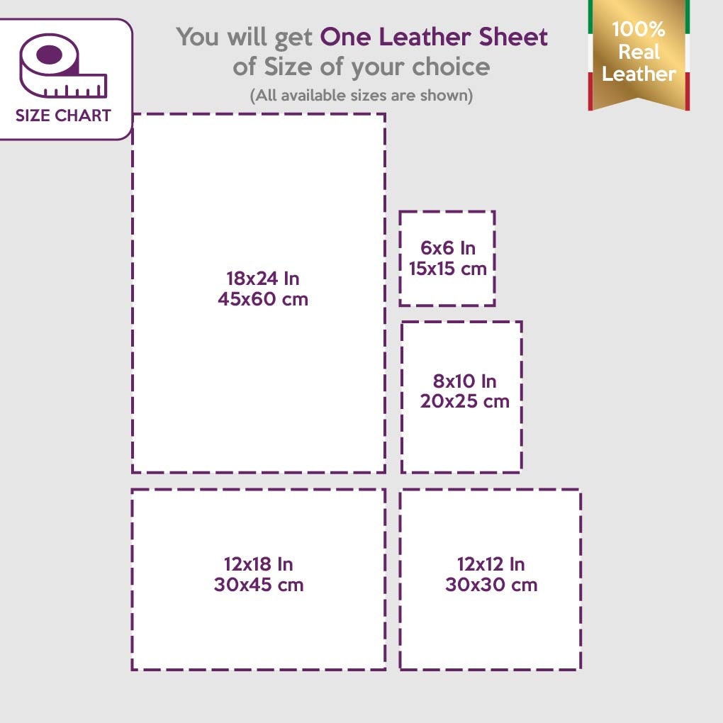  CALYX Genuine Leather Sheets for Crafts 6 X 6 Full